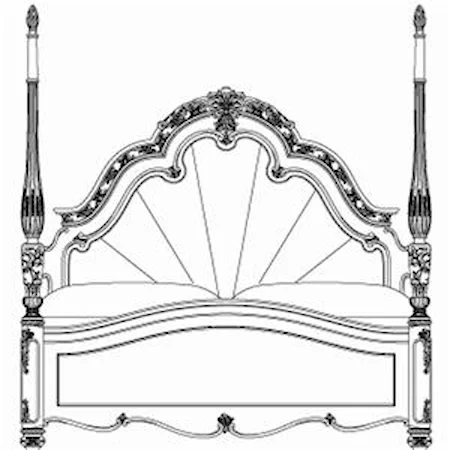 Queen Palais Poster Bed